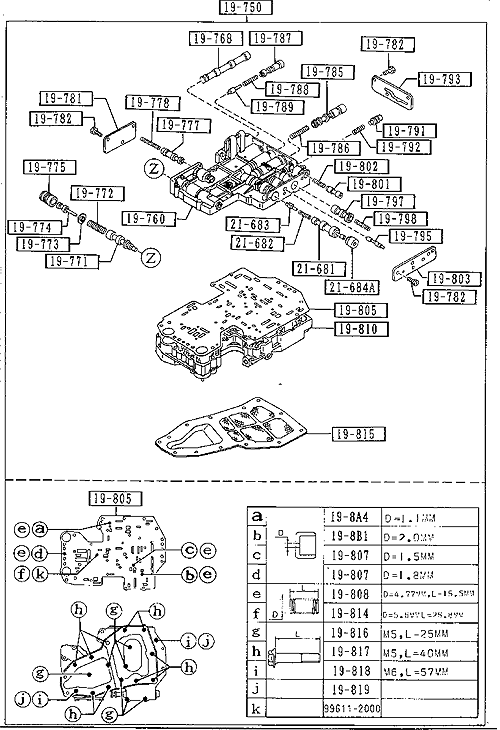 NA6CEオートマチック トランスミッションコントロールバルブ